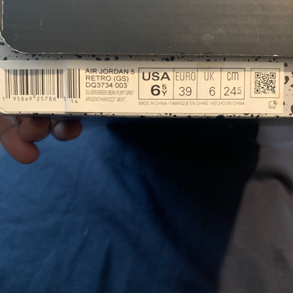 Jordan 5 “Greenbean”  Mens 7.5/Youth 6.5 - Picture 7 of 7